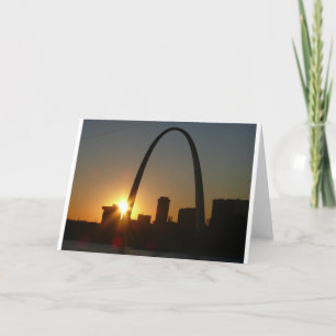 St. Louis Arch Sunset Card