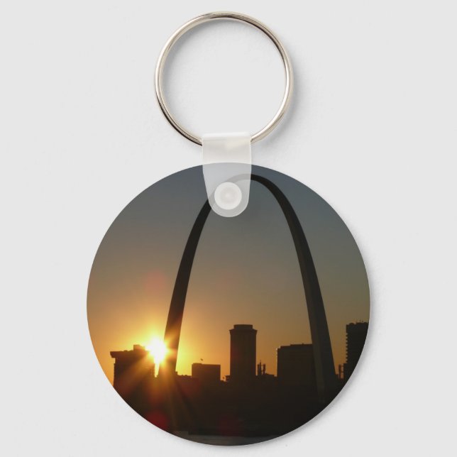 St. Louis Arch Sunset Key Ring (Front)