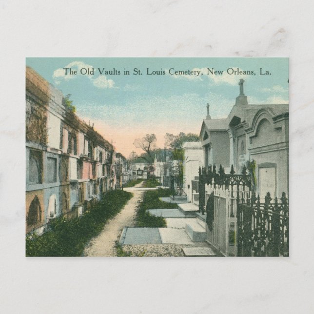 St. Louis Cemetery, New Orleans Vintage Postcard (Front)