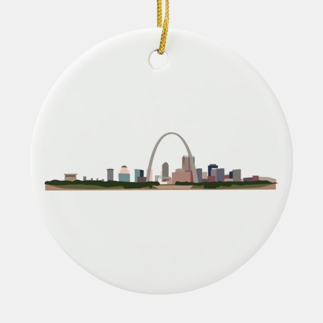 St. Louis Ceramic Tree Decoration (Front)