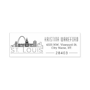 St. Louis   Custom Address Self-inking Stamp