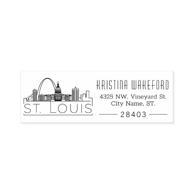St. Louis | Custom Address Self-inking Stamp (Design)
