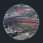 St. Louis Dartboard<br><div class="desc">A dartboard featuring a photo of downtown St. Louis.</div>