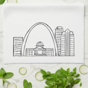 St. Louis Drawng Dishtowel - Tea Towel