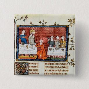 St. Louis Feeding,'Life and Miracles St. 15 Cm Square Badge