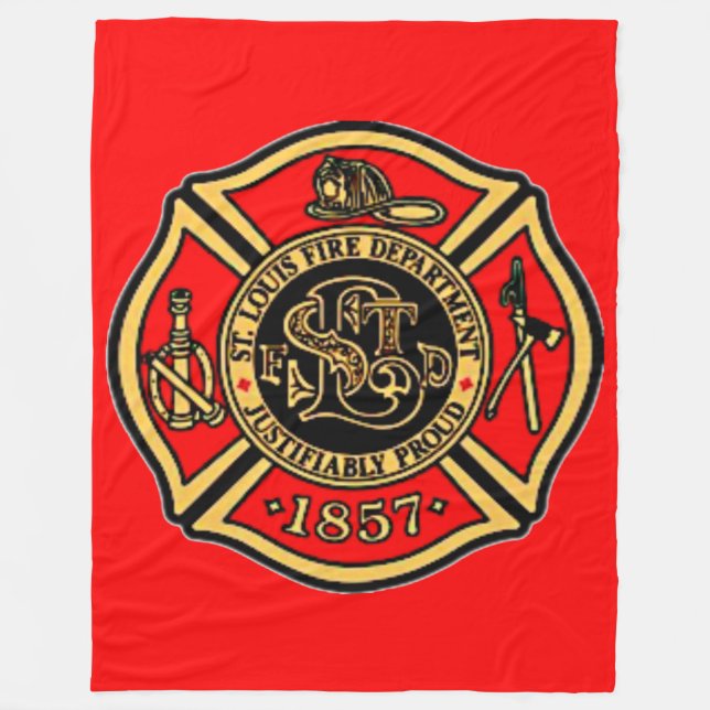 St. LOUIS FIRE DEPARTMENT. Fleece Blanket (Front)