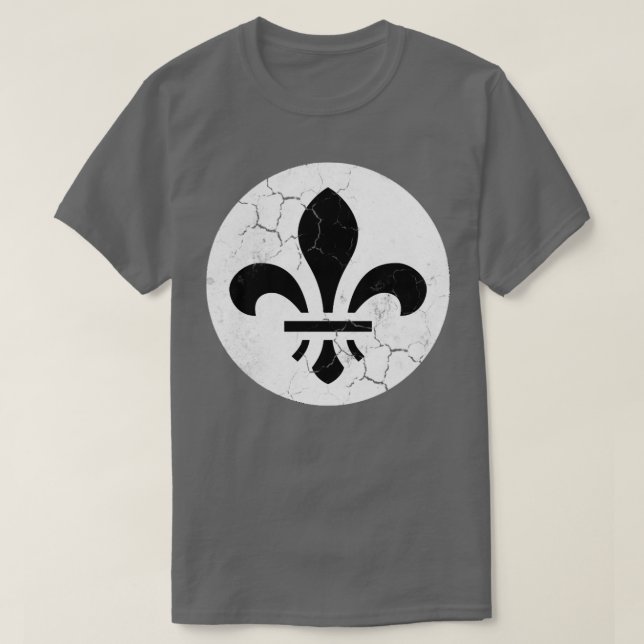 St Louis Flag Fleur de Lis T-Shirt (Design Front)