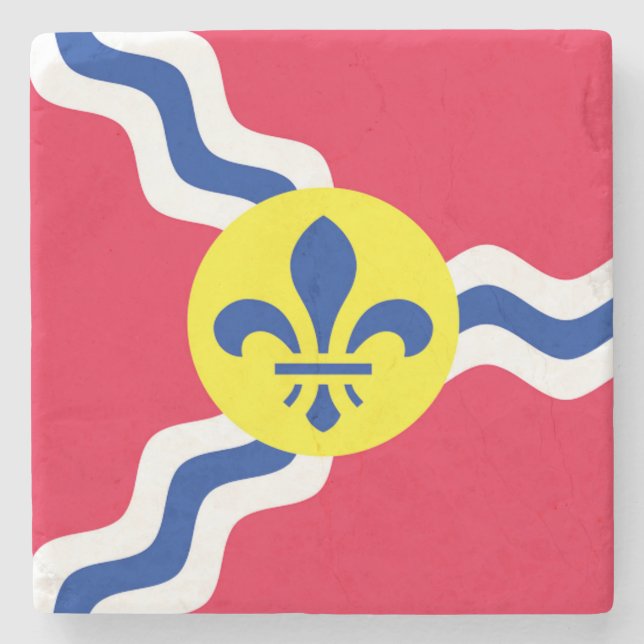 St. Louis, Flag, Saint Louis Marble Coasters (Front)