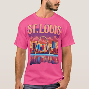 St Louis Gateway Arch City Skyline Art T-Shirt