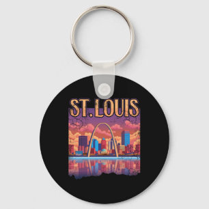 St Louis Gateway Arch Missouri Cityscape Skyline  Key Ring
