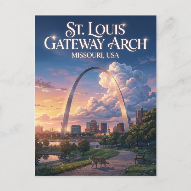 St. Louis Gateway Arch Missouri Postcard (Front)