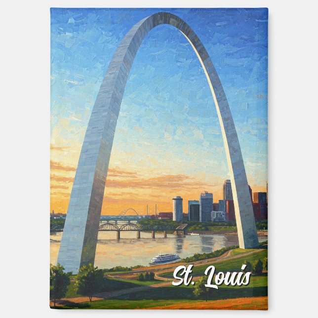 St Louis Gateway Arch Travel Magnet (Front)