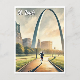 St Louis Gateway Arch Travel Postcard