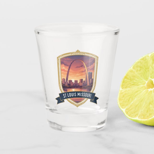 St Louis Gateway Arch Travel Shot Glass (Front)