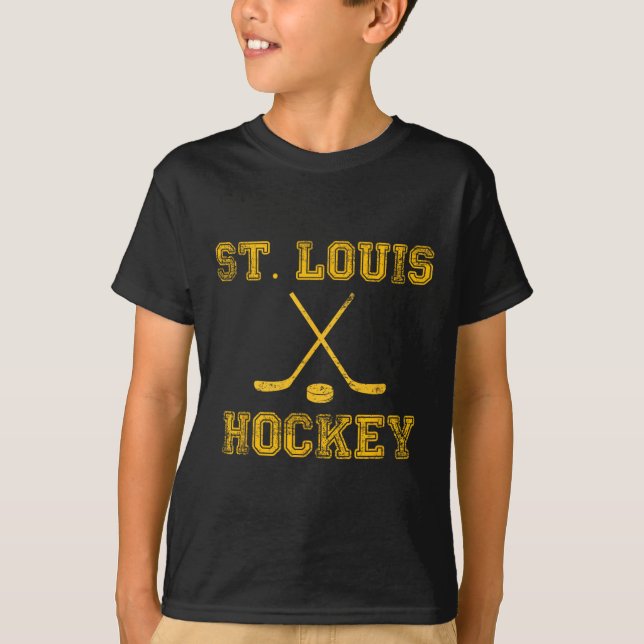 St. Louis Ice Hockey Sticks State Outile Stl Tee  (Front)