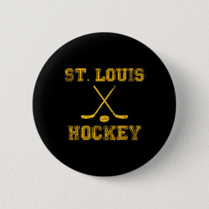 St. Louis Ice Hockey Sticks State Outile Stl Tee  6 Cm Round Badge
