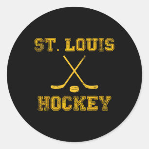 St. Louis Ice Hockey Sticks State Outile Stl Tee  Classic Round Sticker