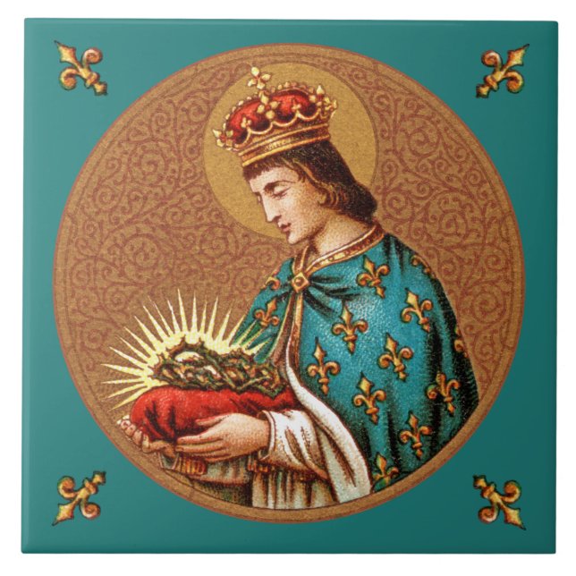St. Louis IX (Detail; ‘Medallion’ Only; BK 065) Tile (Front)