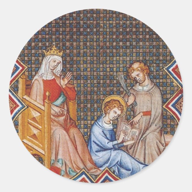 St. Louis IX of France Patron of Kings Art Classic Round Sticker (Front)