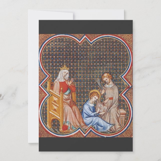 St. Louis IX of France Patron of Kings Art Invitation (Front)