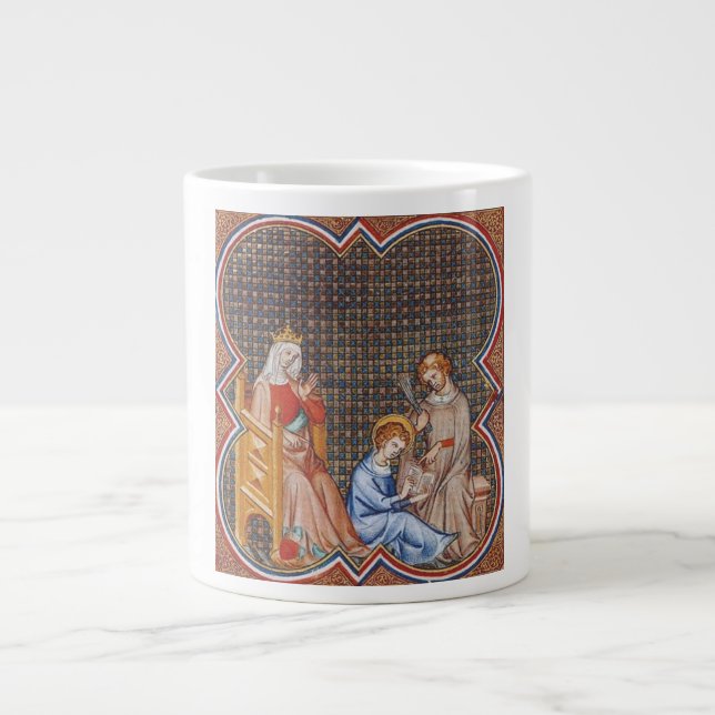 St. Louis IX of France Patron of Kings Art Large Coffee Mug (Front)