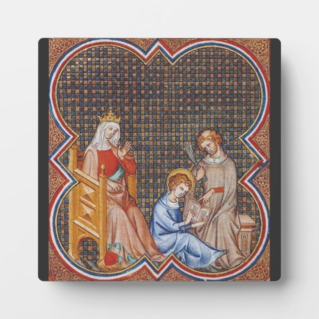 St. Louis IX of France Patron of Kings Art Plaque (Front)
