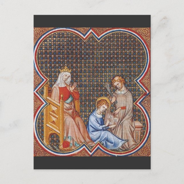 St. Louis IX of France Patron of Kings Art Postcard (Front)