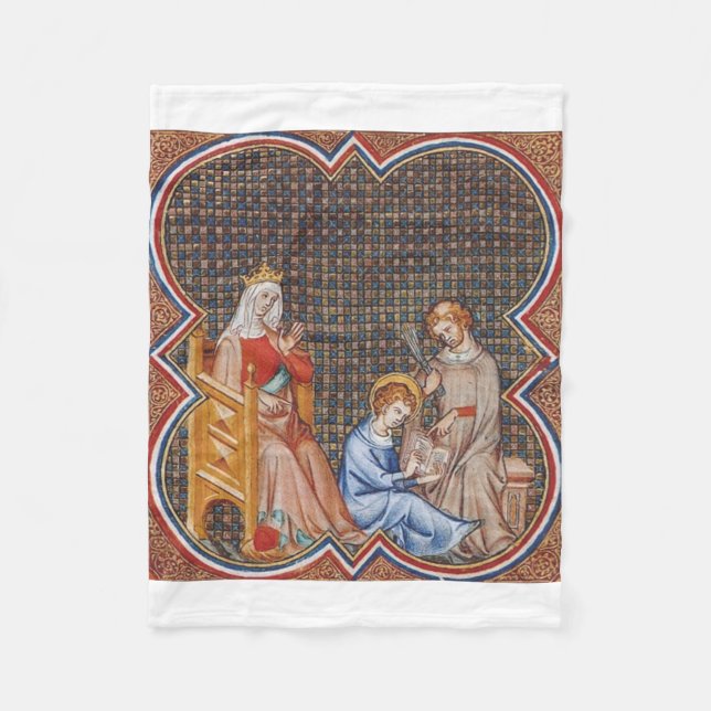 St. Louis IX of France Patron of Kings Fleece Blanket (Front)