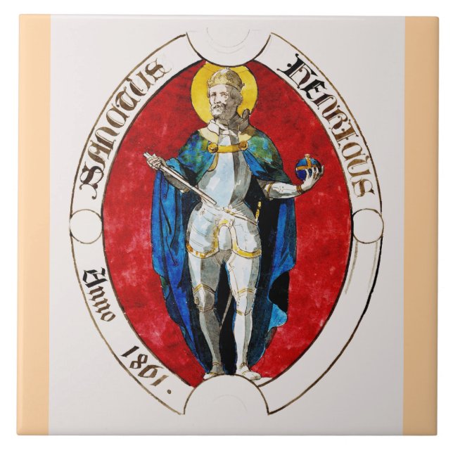 St. Louis IX of France Patron of Kings Tile (Front)