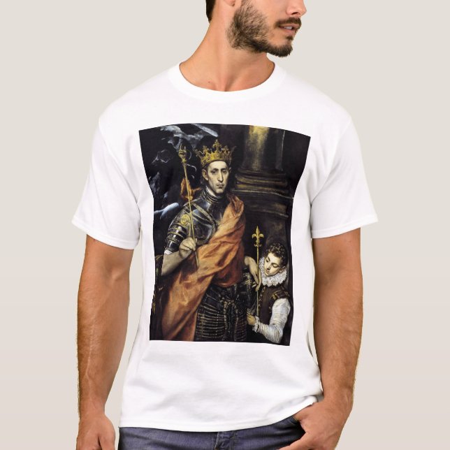 St Louis, King of France, with a Page T-Shirt (Front)