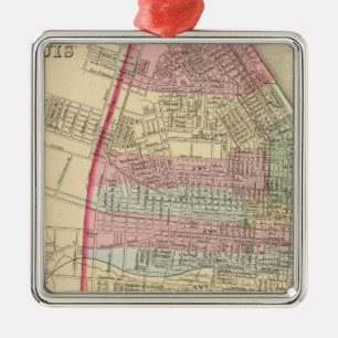 St Louis Map by Mitchell Metal Tree Decoration