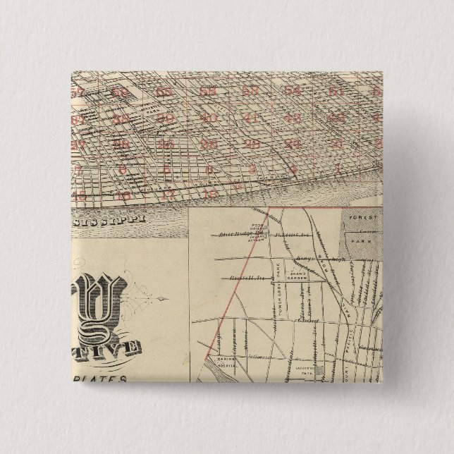 St. Louis, Missouri 15 Cm Square Badge (Front)