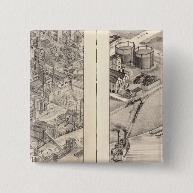 St. Louis, Missouri 2 15 Cm Square Badge (Front)