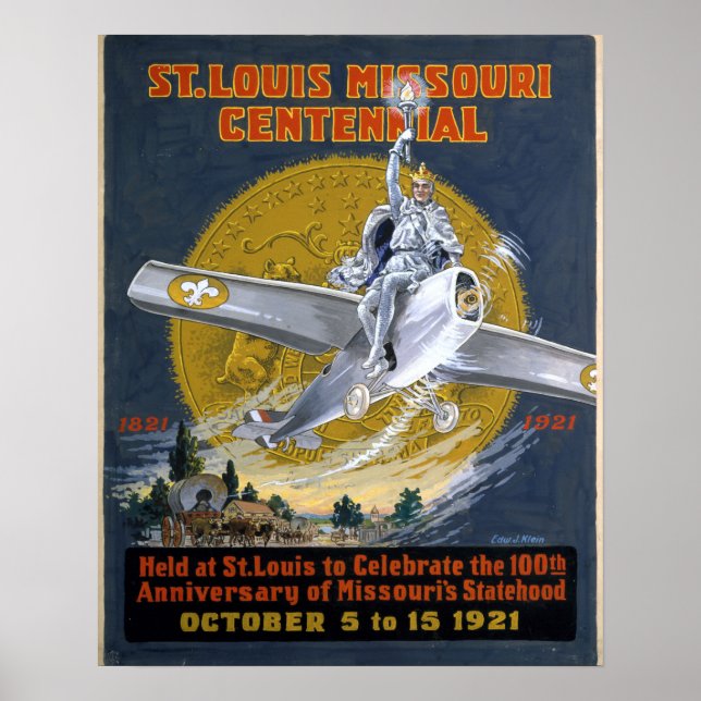 St. Louis Missouri Centennial 1921 Poster (Front)
