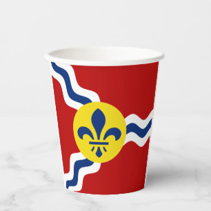 St. Louis (Missouri) city flag paper cups