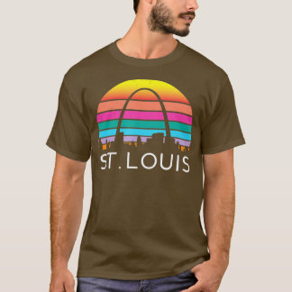 St Louis Missouri Gateway Arch Retro Mississippi R T-Shirt