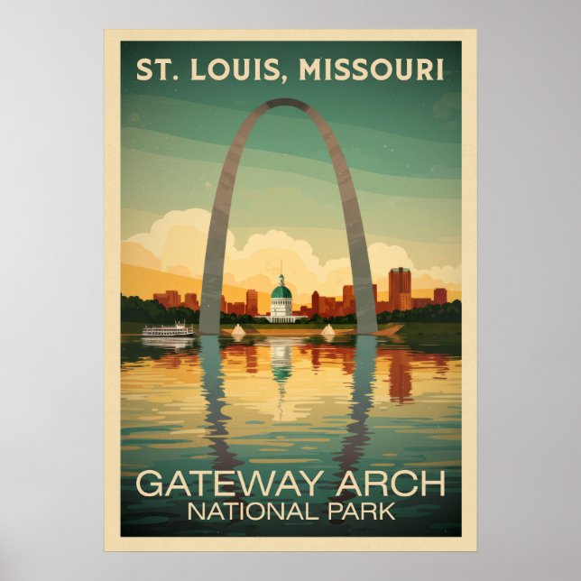 St. Louis Missouri Gateway Arch V02 Poster (Front)