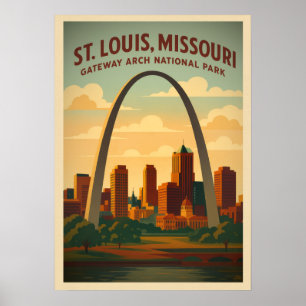 St. Louis Missouri Gateway Arch V03 Poster