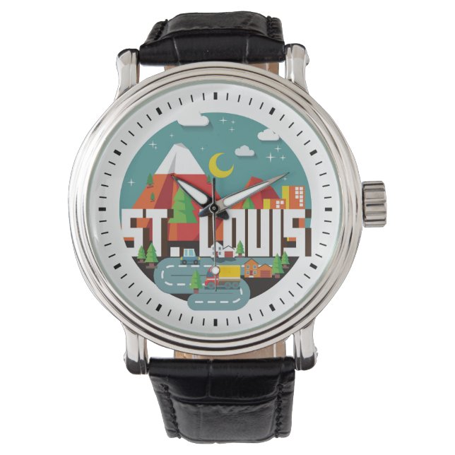 St. Louis, Missouri Geometric Design Watch (Front)