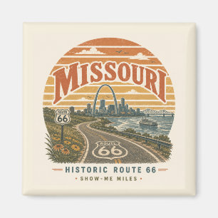 St. Louis Missouri Historic Road Trip Magnet