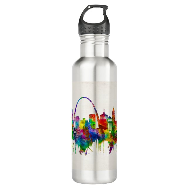 St. Louis Missouri Skyline 710 Ml Water Bottle (Front)