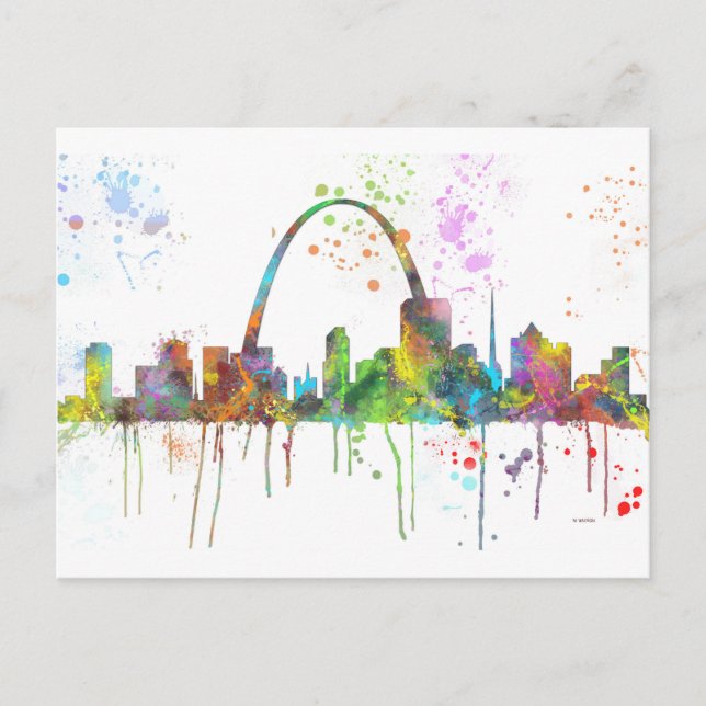 ST LOUIS, MISSOURI SKYLINE POSTCARD (Front)