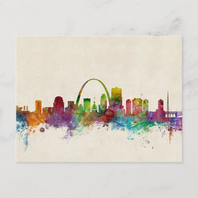 St Louis Missouri Skyline Postcard (Front)