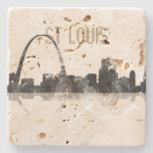 ST LOUIS, MISSOURI SKYLINE STONE COASTER