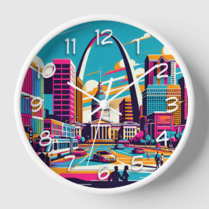 St Louis, Missouri   The Gateway Arch  Clock