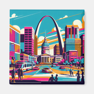 St Louis, Missouri | The Gateway Arch Magnet