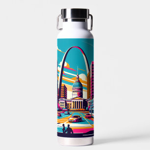 St Louis, Missouri   The Gateway Arch Personalised Water Bottle