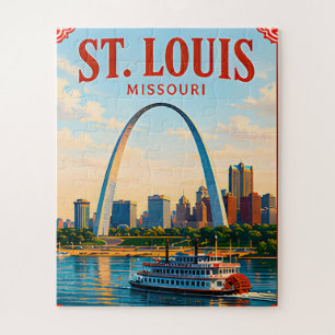 🌉 St Louis Missouri Vacation Gateway Arch 🌉 Jigsaw Puzzle