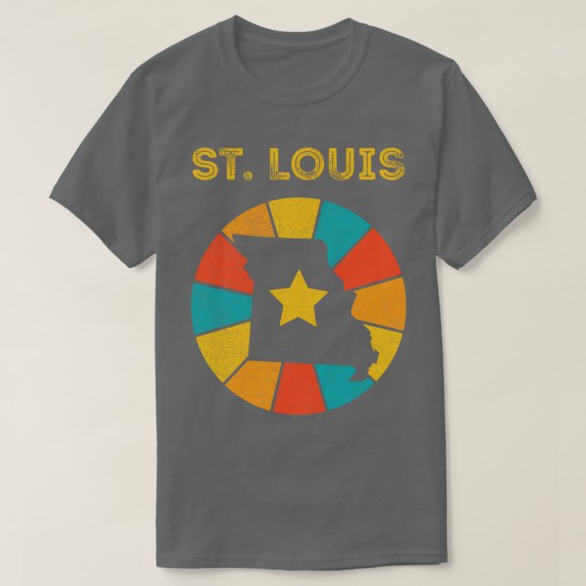 St Louis Missouri Vintage Distressed Souvenir T-Shirt (Design Front)