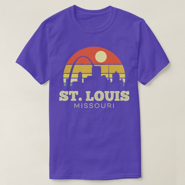 St Louis Missouri Vintage Sunset T-Shirt (Design Front)